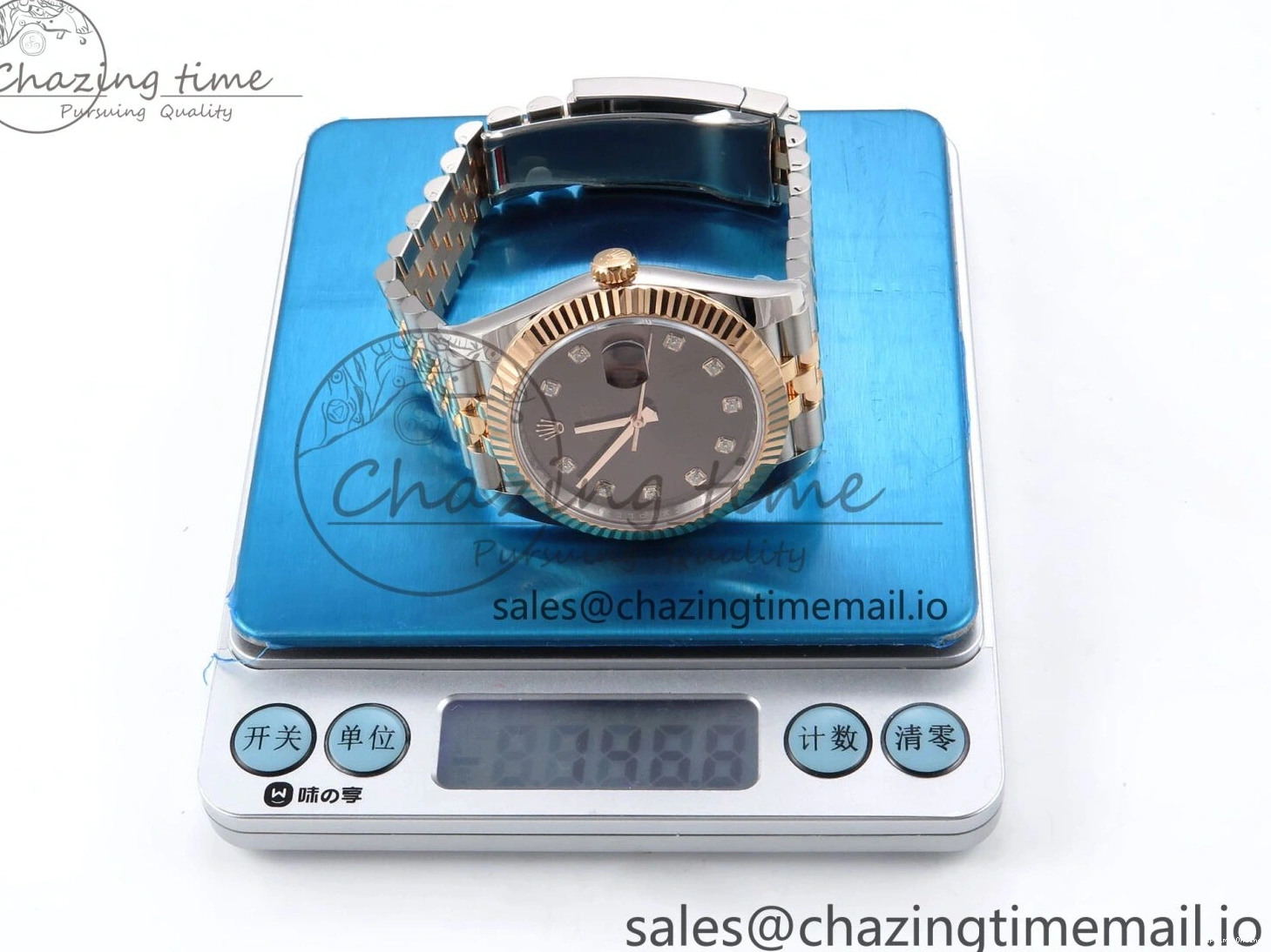 0130 DateJust 41 126331 ARF 1:1 Best Edition 904L Steel Brown Diamonds Dial on SS RG Jubilee Bracelet SH3235（Gain Weight） Thermal 1111